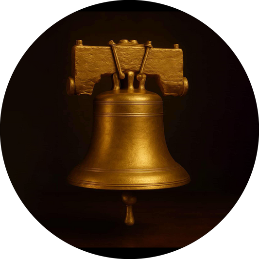 Patriot Golden (Liberty) Bell 3x PACK + 1 FREE Golden Liberty Bells